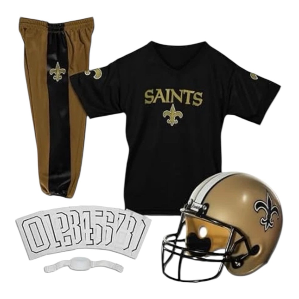 New‎ Orleans Saints Medium Uniform Set NFL Youth Uniform w/Numbers 5 pc